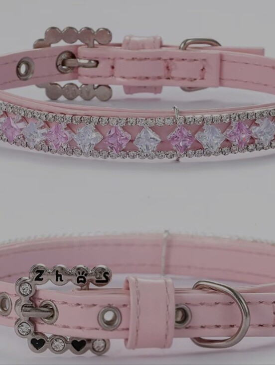Other - Stunning Rhinestone Pink Adjustable Dog Or Cat Collar - Size S